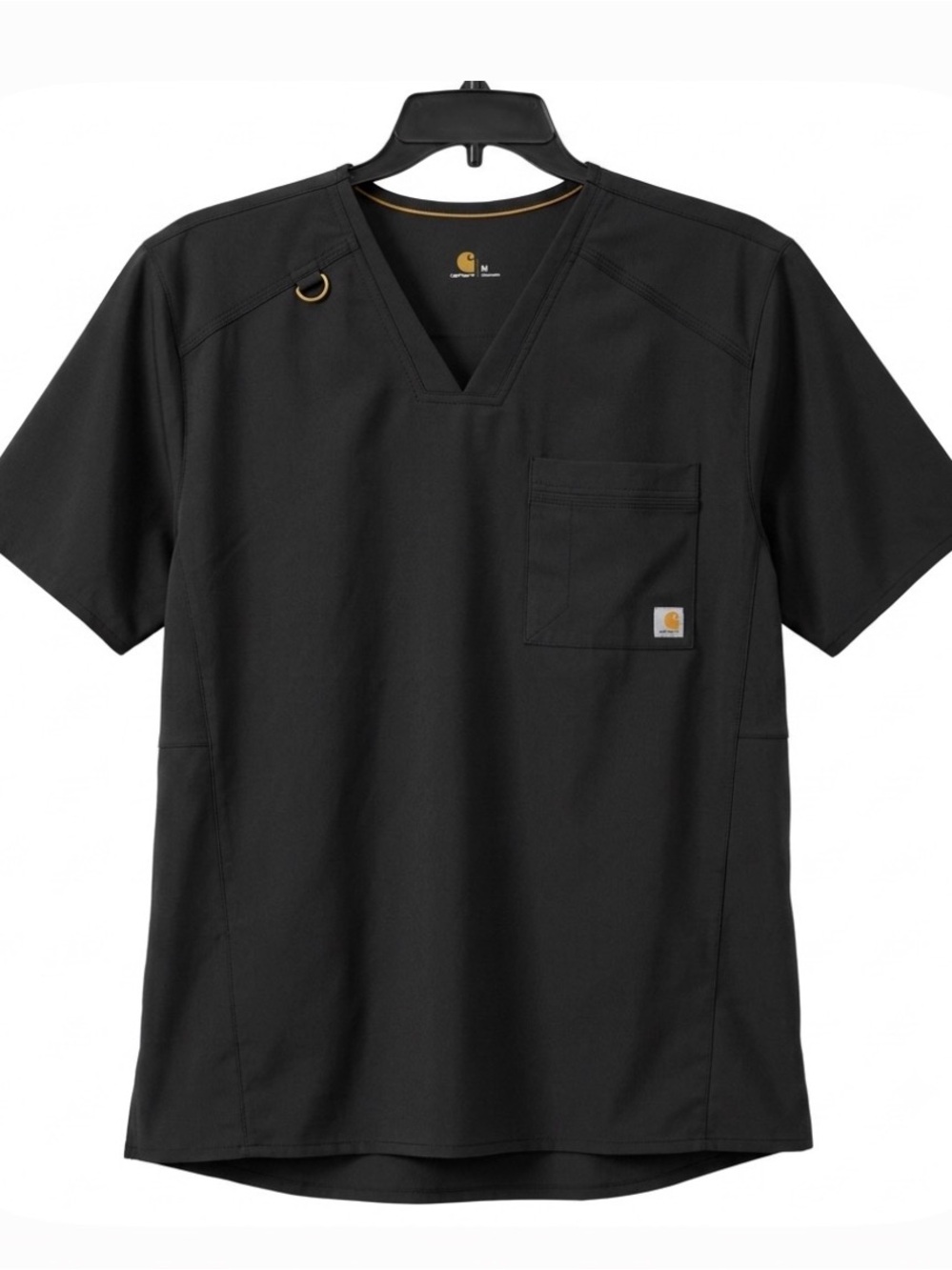 Carhartt Force Liberty Men’s V-Neck Scrub Top Black C15106 Medium